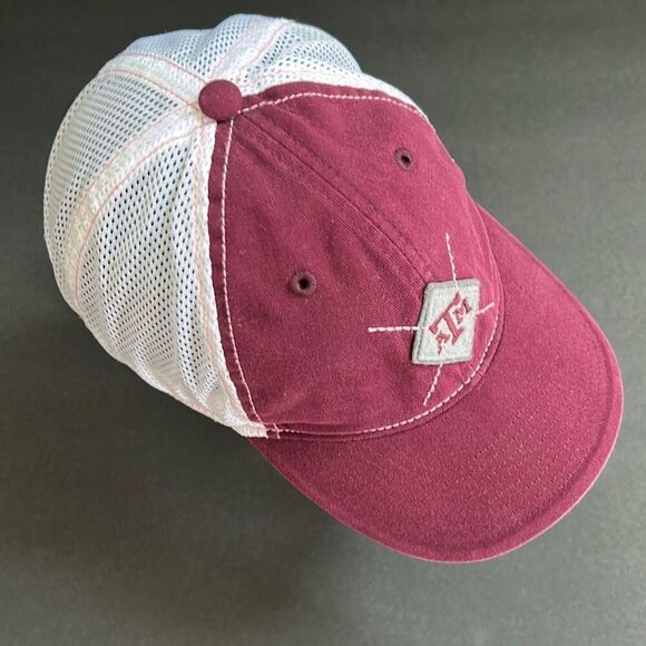 Adidas Texas A&M Youth SnapBack Mesh Hat Cap Maroon White Pink Adjustable - Picture 7 of 10